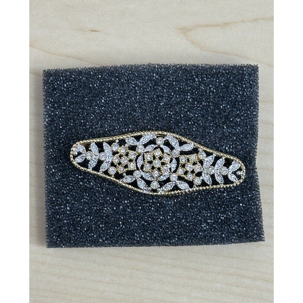 Camrose & Kross Jacqueline Kennedy JBK Floral Crystal Brooch Pin 2.5”